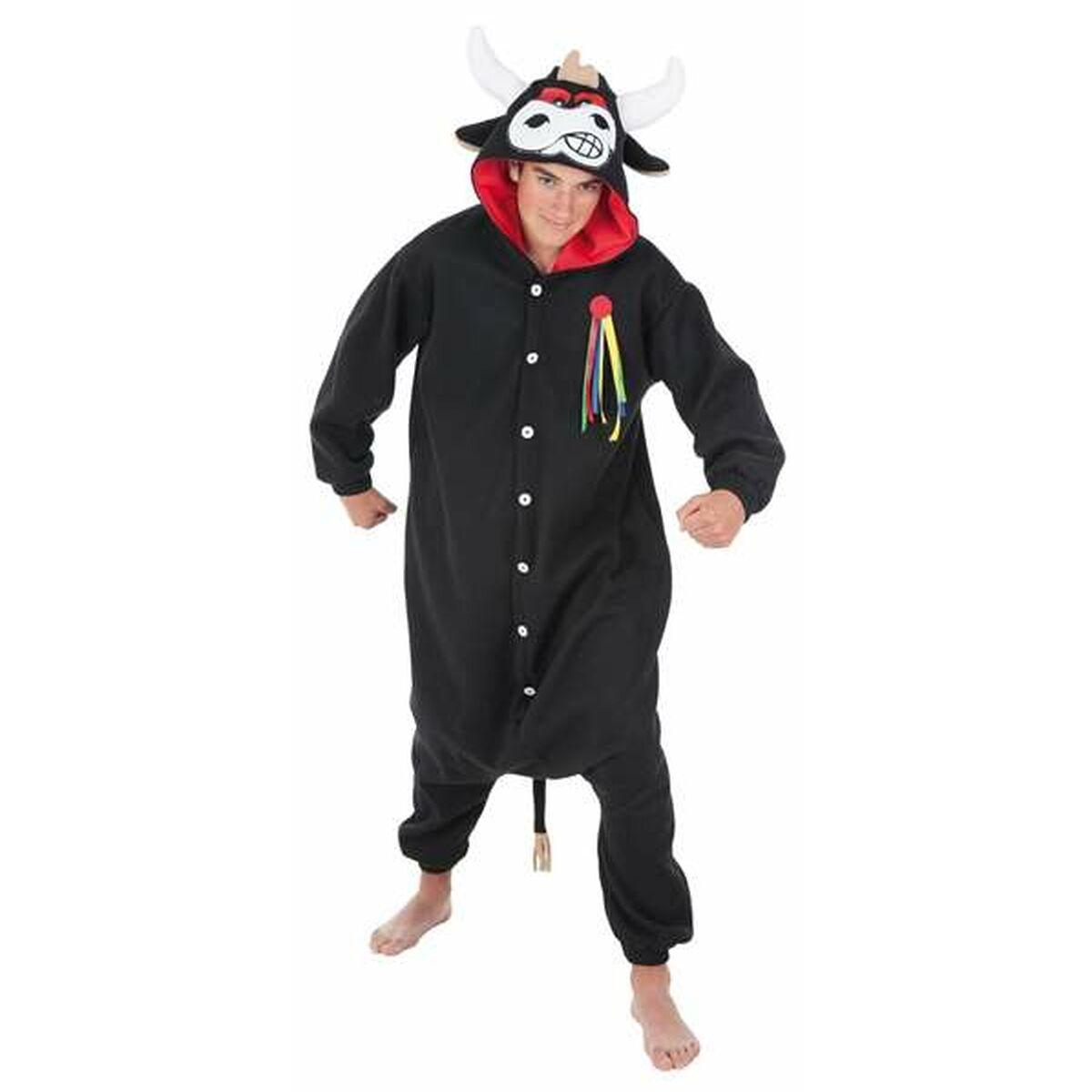 Tyr kostume til voksne - L/XL, sort onesie med hætte