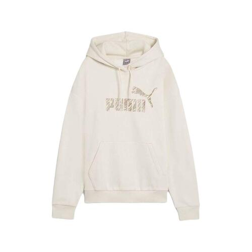 Hættetrøje til Kvinde Puma Essentials+ Animal Fl Hvid XS