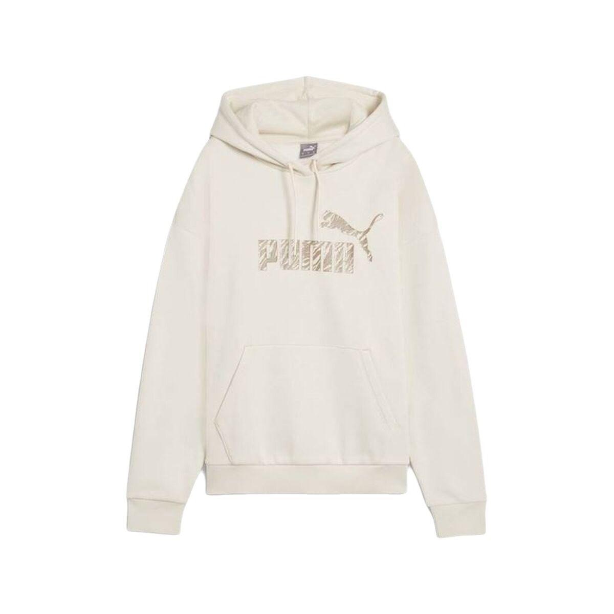 Hættetrøje til Kvinde Puma Essentials+ Animal Fl Hvid XS