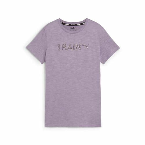 Kortærmet T-shirt til Kvinder Puma Graphic Train Lavendel S