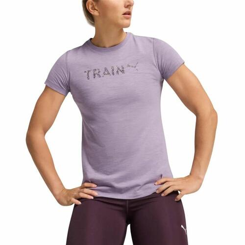 Kortærmet T-shirt til Kvinder Puma Graphic Train Lavendel S