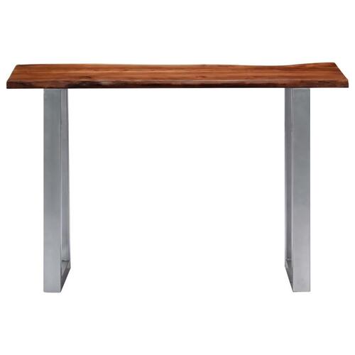 Konsolbord 115 x 35 x 76 cm massivt akacietræ og jern