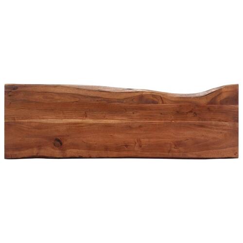 Konsolbord 115 x 35 x 76 cm massivt akacietræ og jern
