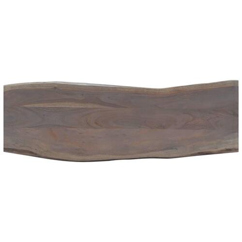 Konsolbord 115 x 35 x 76 cm massivt akacietræ og jern grå