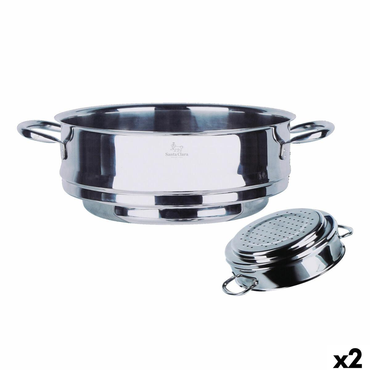 Santa Clara dampapparat med gryde - Ø 25,7 x 34 x 9,5 cm (2 enheder)