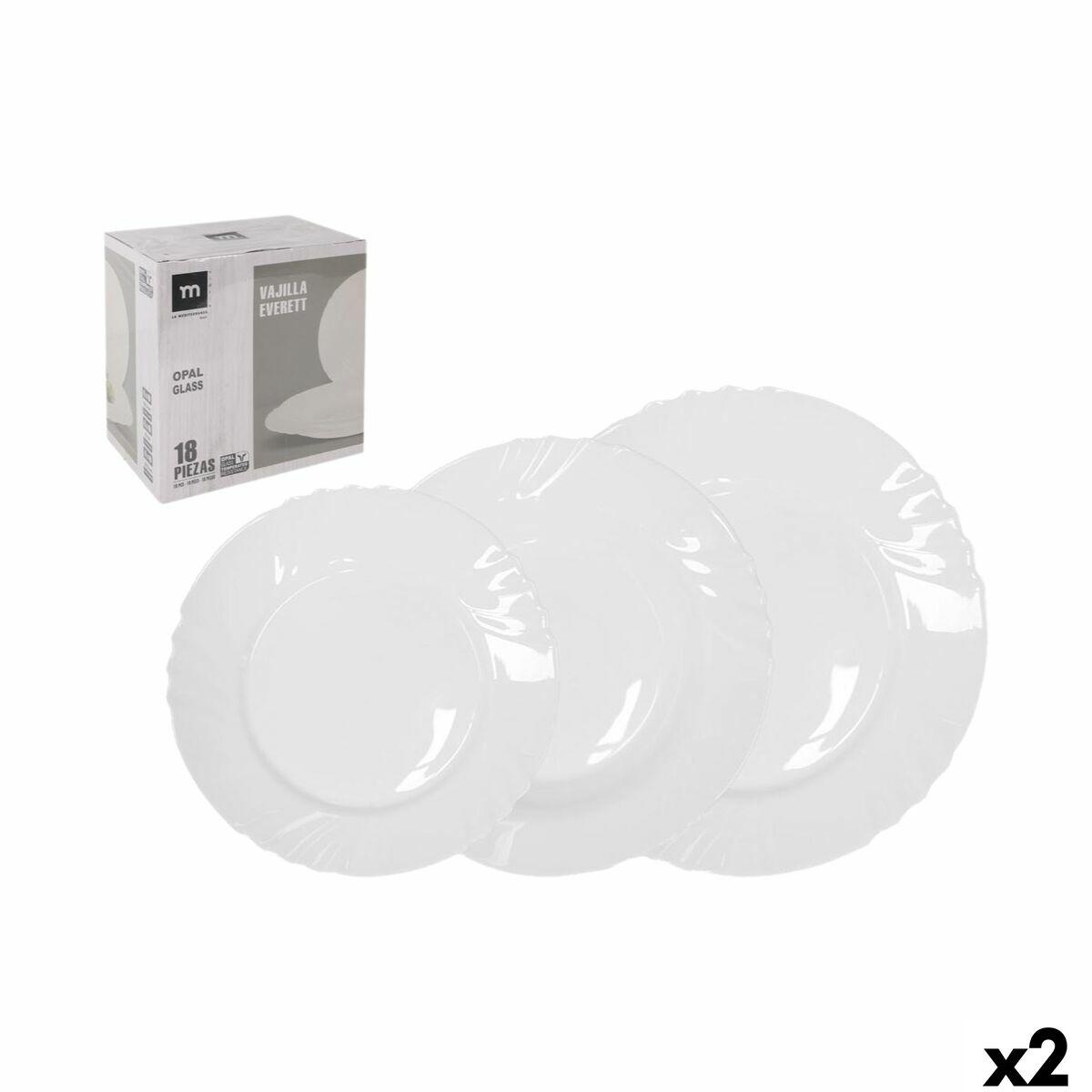 Everett spisestel - 2 enheder, 18 dele pr. sæt