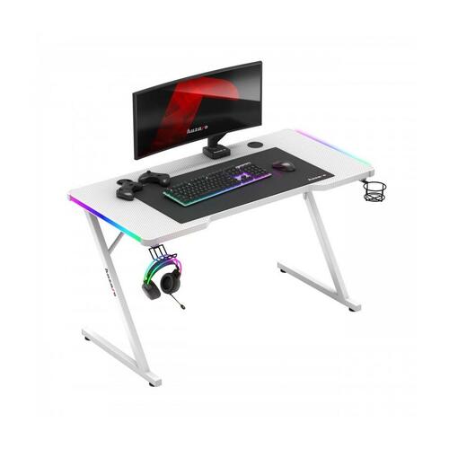 Skrivebord Gaming Huzaro HZ-Hero 2.5 White RGB Hvid 120 x 75 x 60 cm