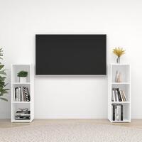 Tv-skabe 2 stk. 107x35x37 cm konstrueret træ hvid