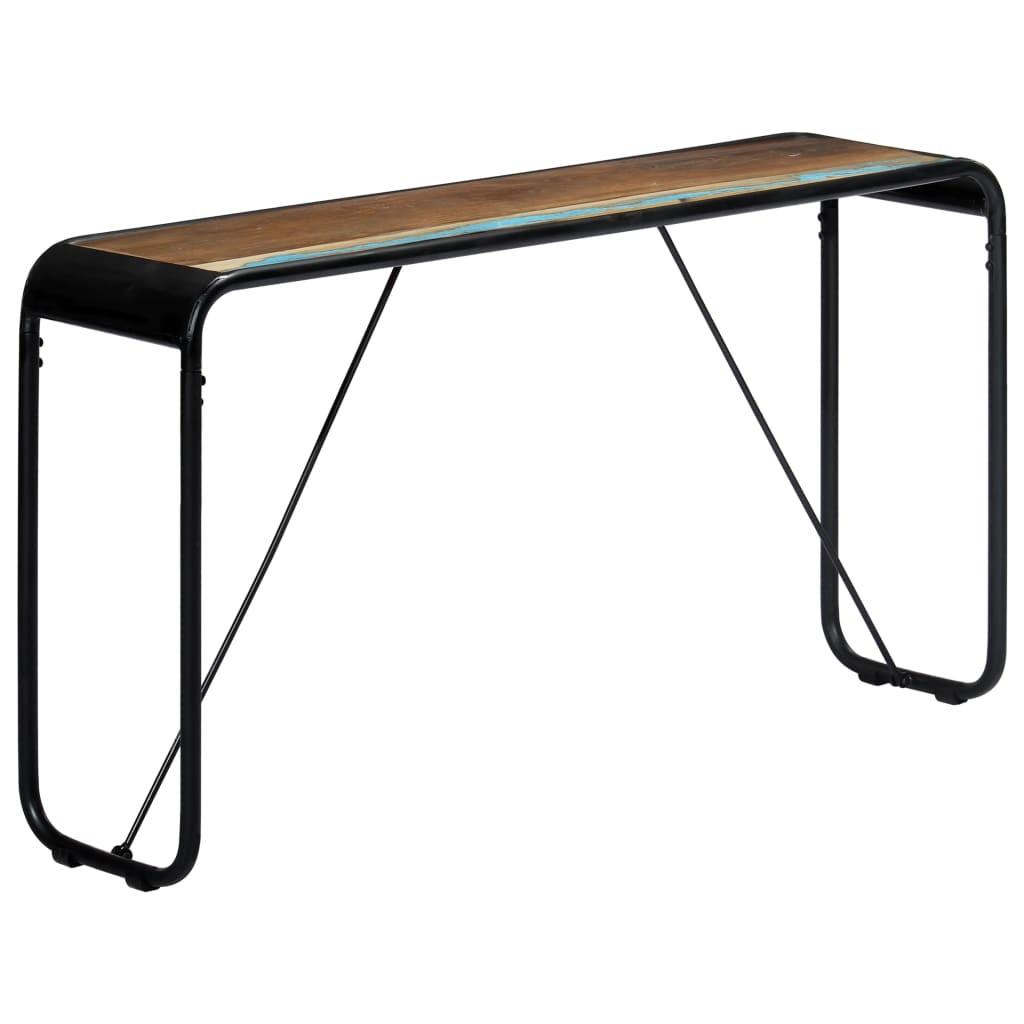 Konsolbord 140x35x76 cm massivt genbrugstræ