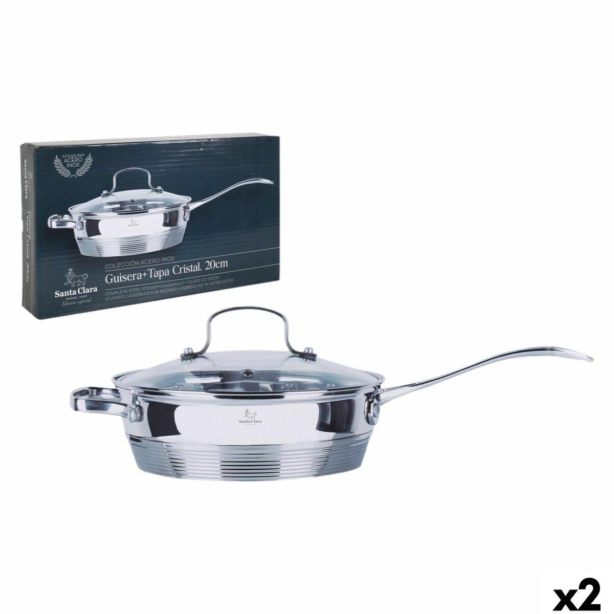 Santa Clara stegegryde med glaslåg Ø 21,5 cm - 2 stk.
