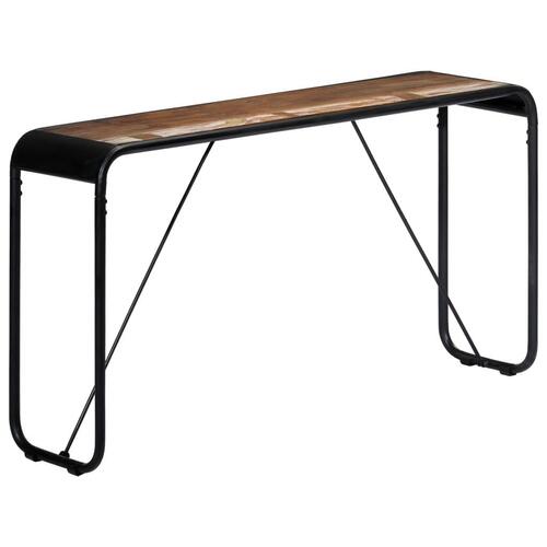 Konsolbord 140x35x76 cm massivt genbrugstræ