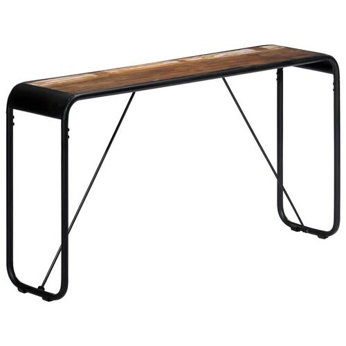 Konsolbord 140x35x76 cm massivt genbrugstræ