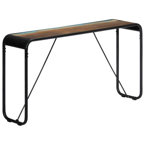 Konsolbord 140x35x76 cm massivt genbrugstræ