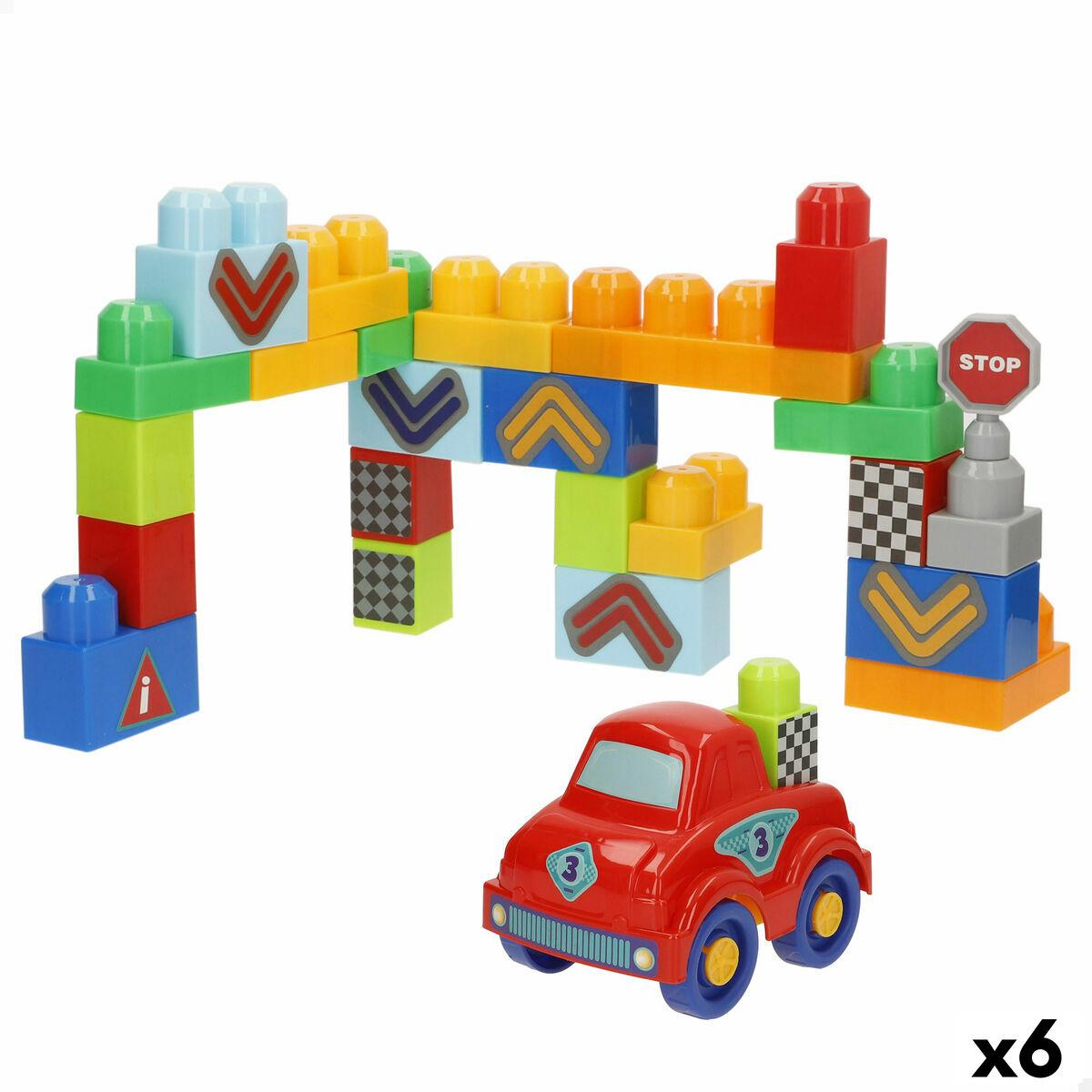 Byggeblokke - multifarvet plast, 6 enheder (fra 18 mdr.)