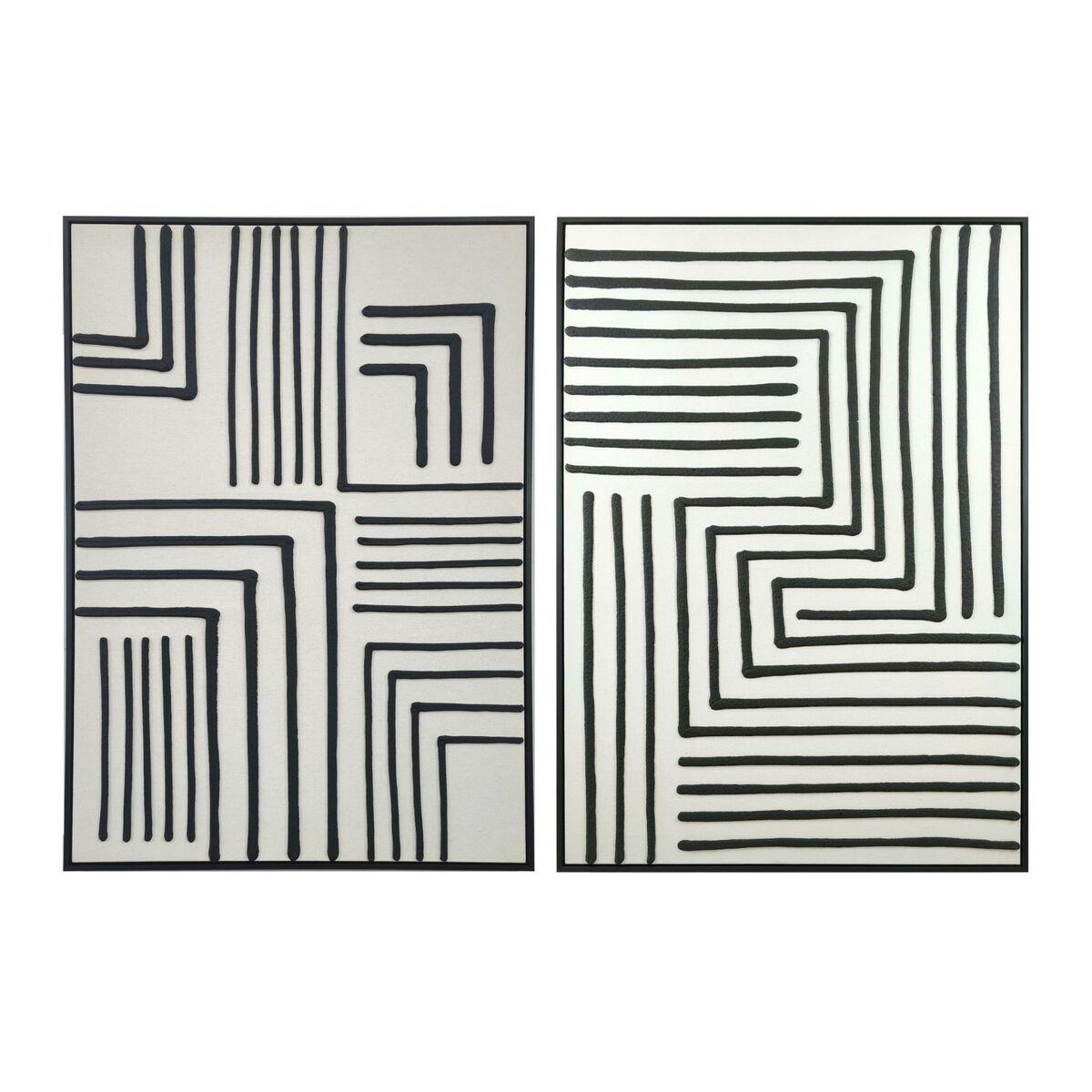 Lærredsmaleri - sort/hvid, urban design