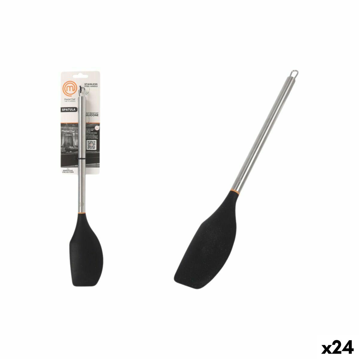 Køkkenspatel MasterChef Silikone Rustfrit stål 34 cm (24 enheder)