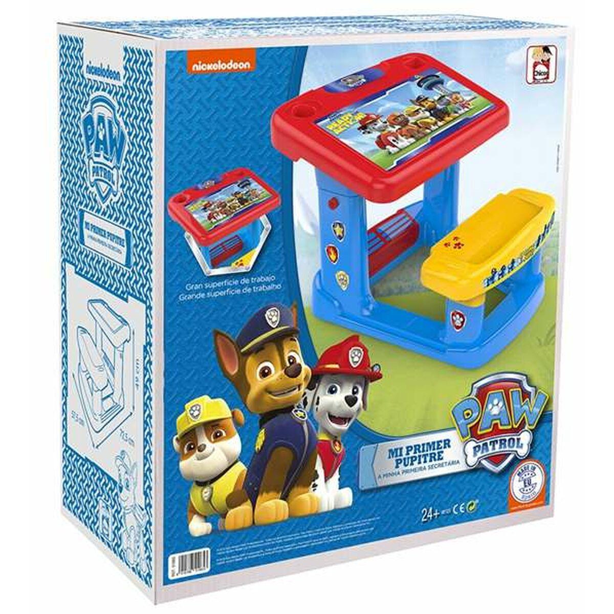The Paw Patrol børnebord - 57 × 73 × 49 cm, dobbeltsidet tavle