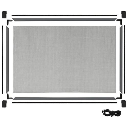 Udvideligt insektnet til vinduer (100-193)x75 cm antracitgrå