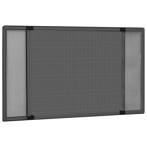 Udvideligt insektnet til vinduer (75-143)x50 cm antracitgrå