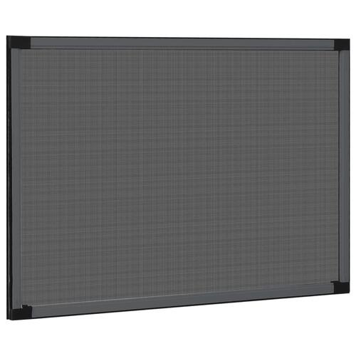 Udvideligt insektnet til vinduer (75-143)x50 cm antracitgrå