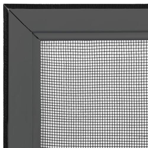 Udvideligt insektnet til vinduer (75-143)x50 cm antracitgrå