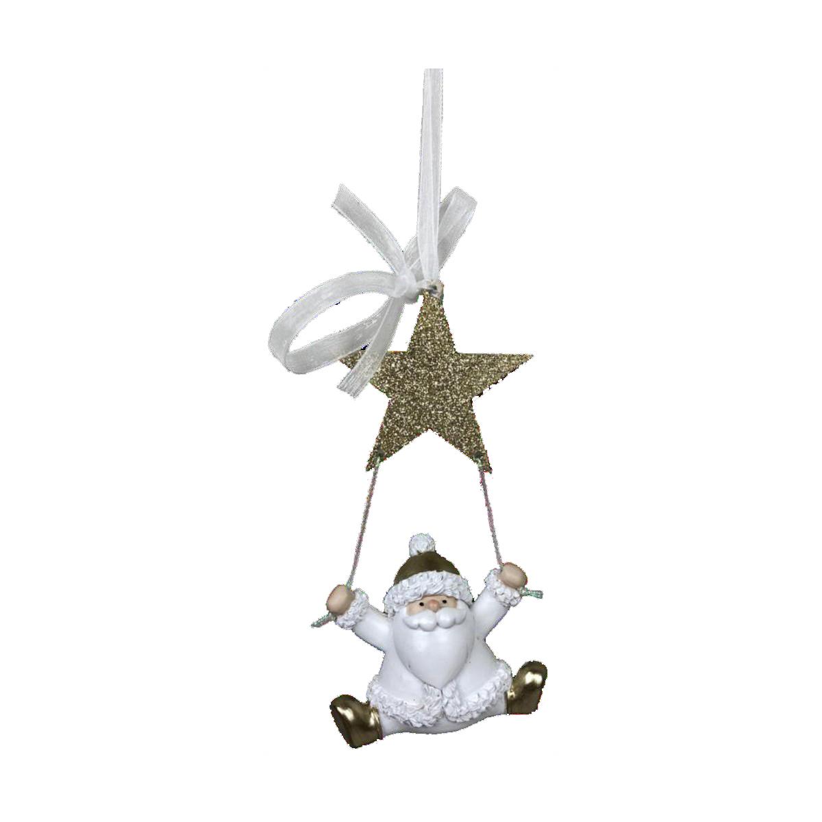 Julepynt - Harpiks Julemand, 6 stk. (6,5 × 4 × 13,5 cm)