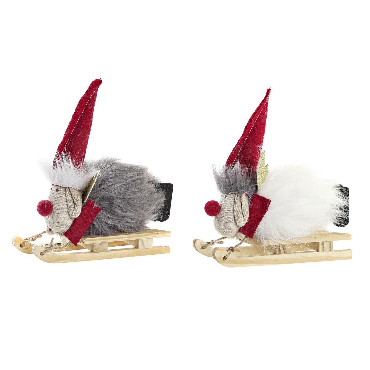 Julepynt - rensdyr i polyester, 2 stk. (15 × 5,5 × 16,5 cm)