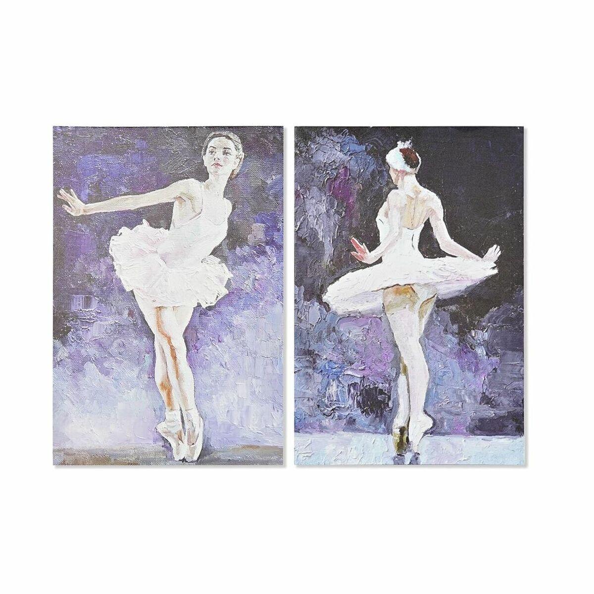 Lærredsmaleri i fyrretræ - Ballet ballerina, 40 × 60 cm