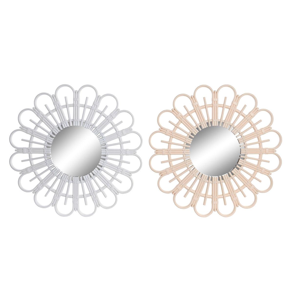 Vægspejl Scandi Krystal - natur/hvid, 50 cm (sæt á 2)