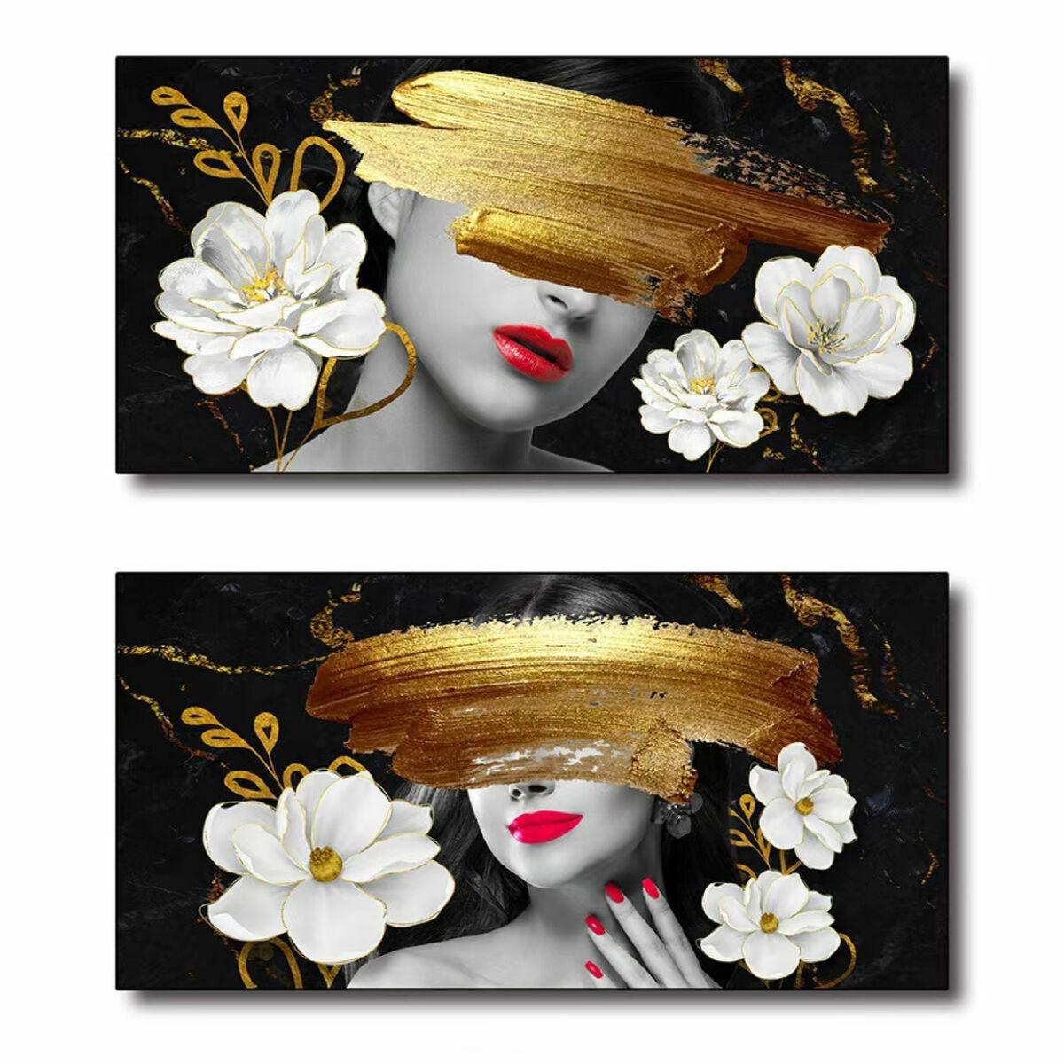 Lærredsmaleri på MDF - 80 × 2 × 40 cm