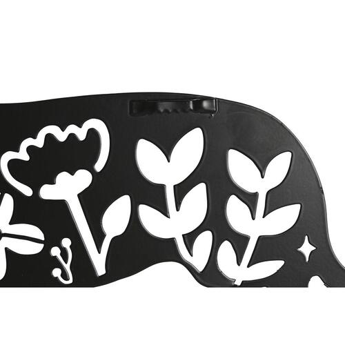 Vægdekoration Home ESPRIT Sort Hund 40 x 1 x 33 cm (4 enheder)