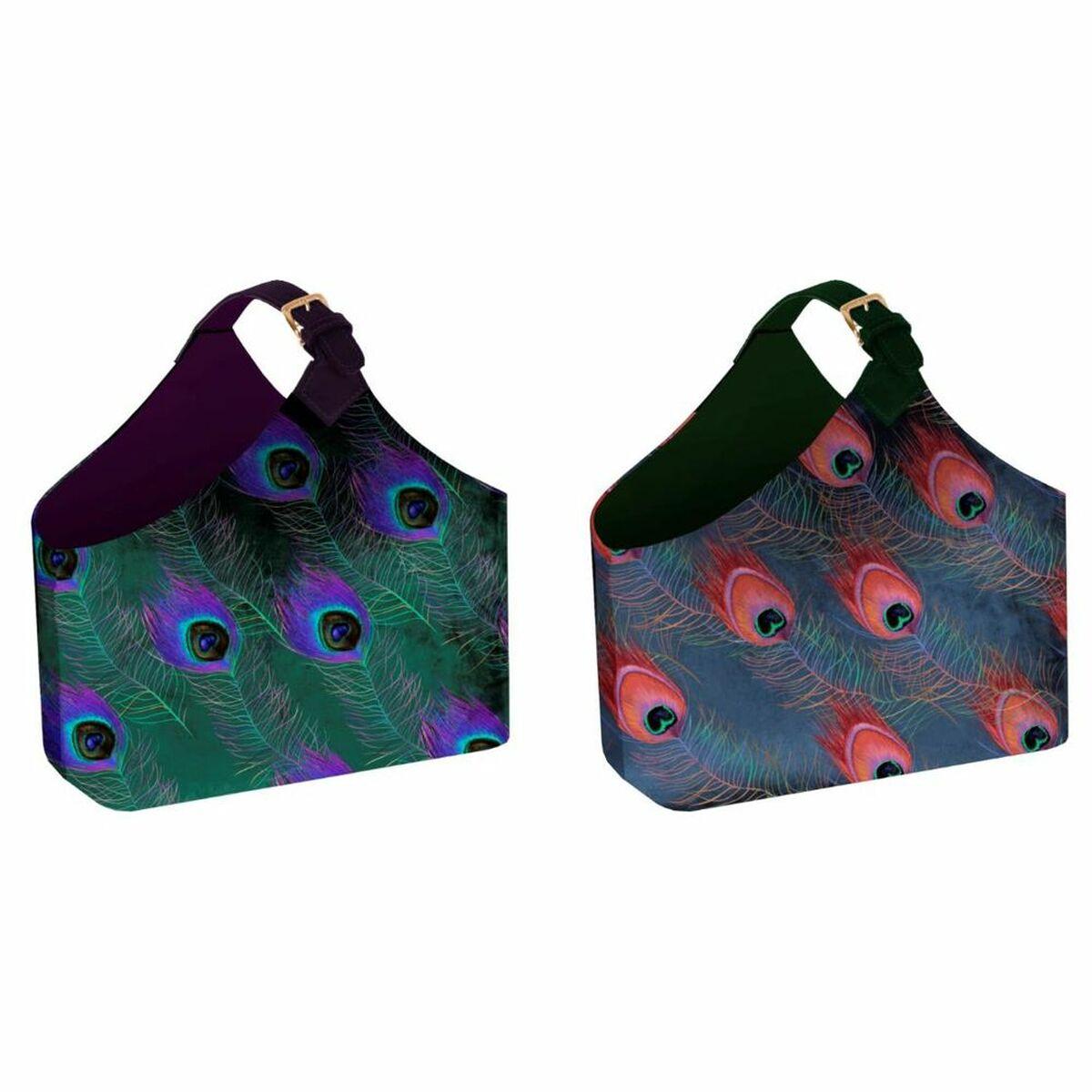 Tidsskriftholder i polyester - sæt á 2 (45 x 20 x 40 cm)