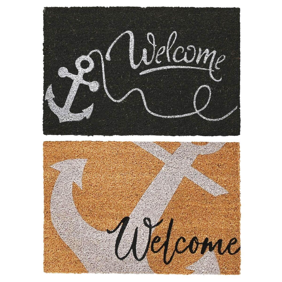 Dørmåtte i gummi, ankerdesign, multifarvet 60 × 40 cm (2 stk.)