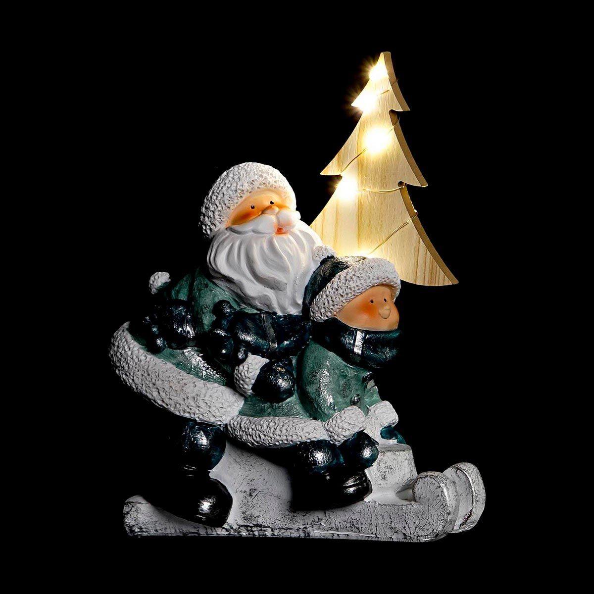 Julepynt i harpiks med LED (20 × 9 × 22 cm) - 3 stk.