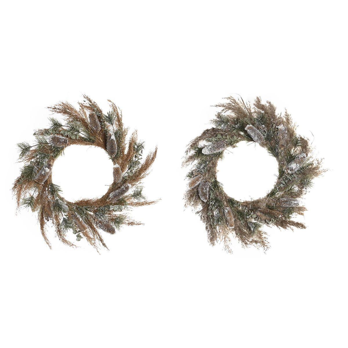 Adventskrans med blomsterdesign, 60 x 60 cm, 2 stk