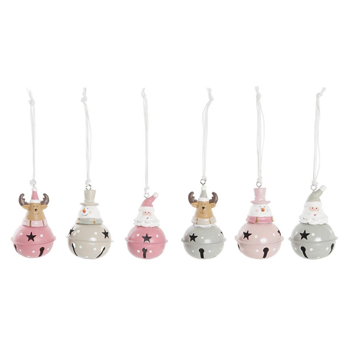 Julepynt - metal/harpiks, 5 × 5 × 9 cm, 6 stk.