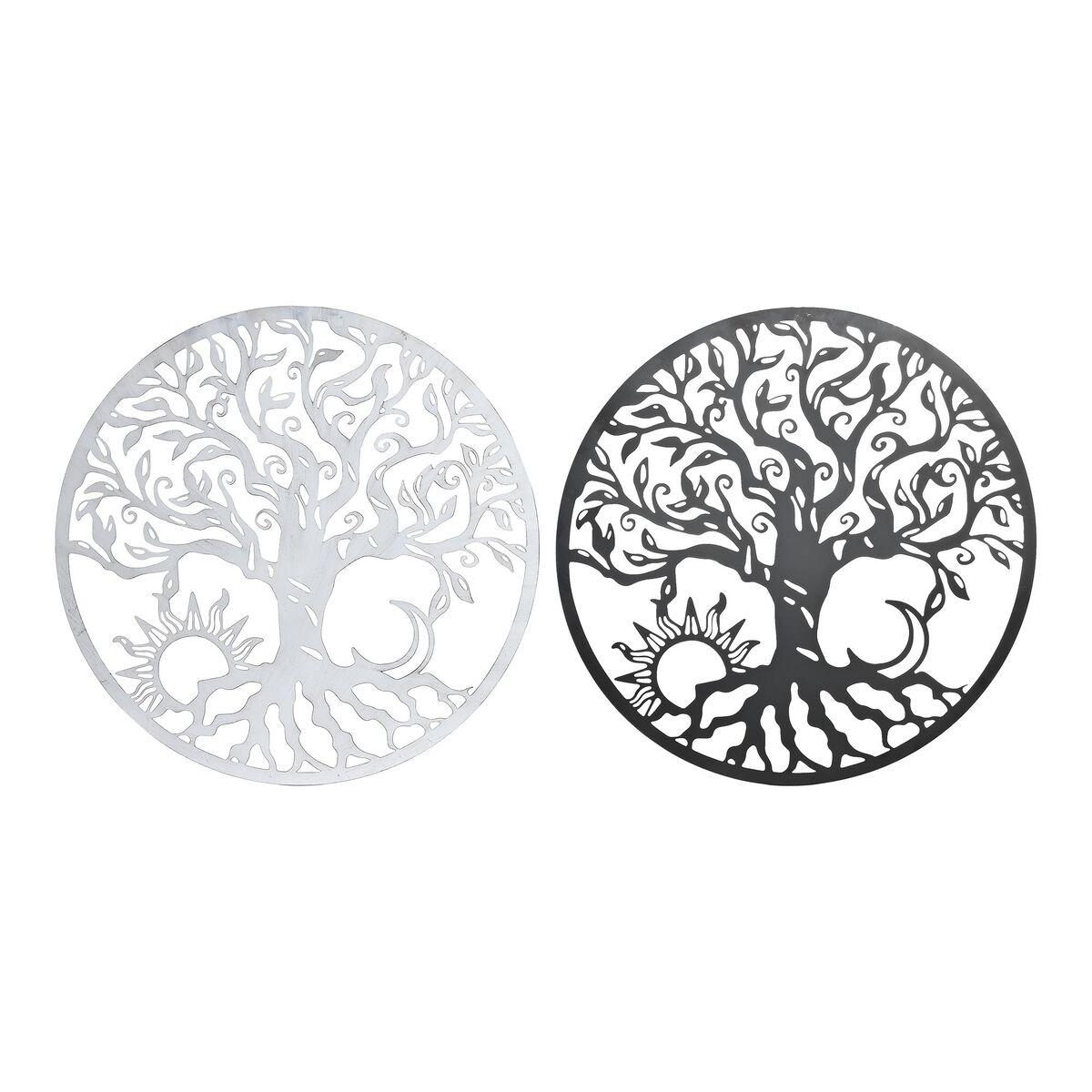 Vægdekoration i metal - Sol & Måne, 2 stk. (60 cm)