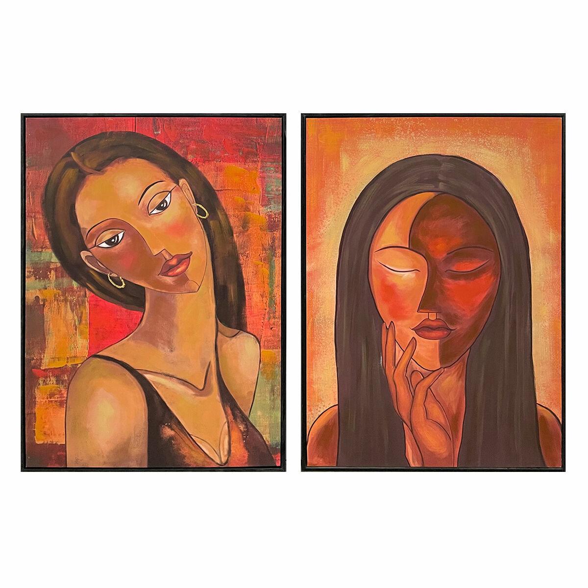 Håndmalet lærred - abstrakt, 60 × 90 cm