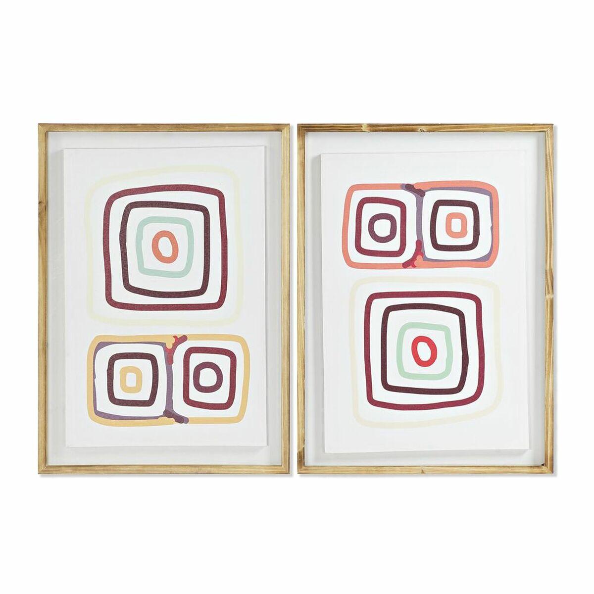 Lærred med fyrretræsramme, 50 x 70 cm, boho 3D