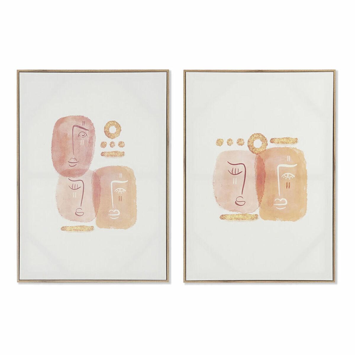 Lærred - abstrakt skandinavisk, 50 × 3 × 70 cm