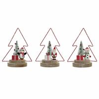 Julepynt DKD Home Decor Træ Metal (17 x 11 x 21 cm) (3 stk)
