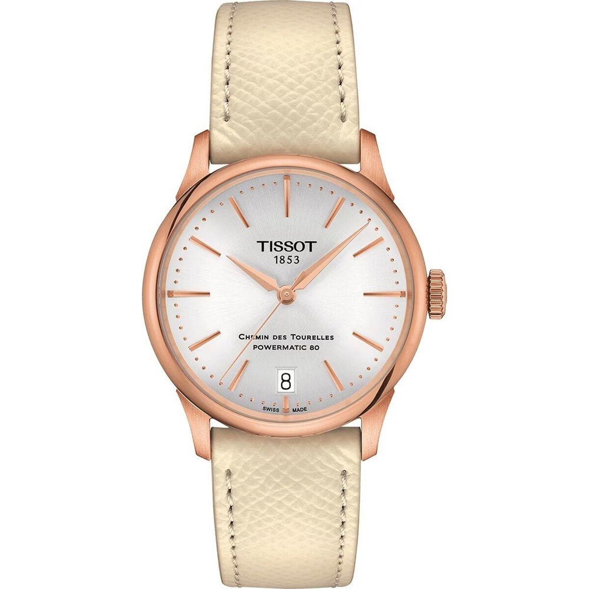 Tissot Chemin des Tourelles Powermatic 80 dameur - gylden, Ø 35 mm