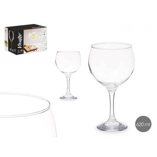 Vinglas Vivalto R0210LB-21/BHZ6 Gennemsigtig Glas 600 ml 620 ml (6 enheder)