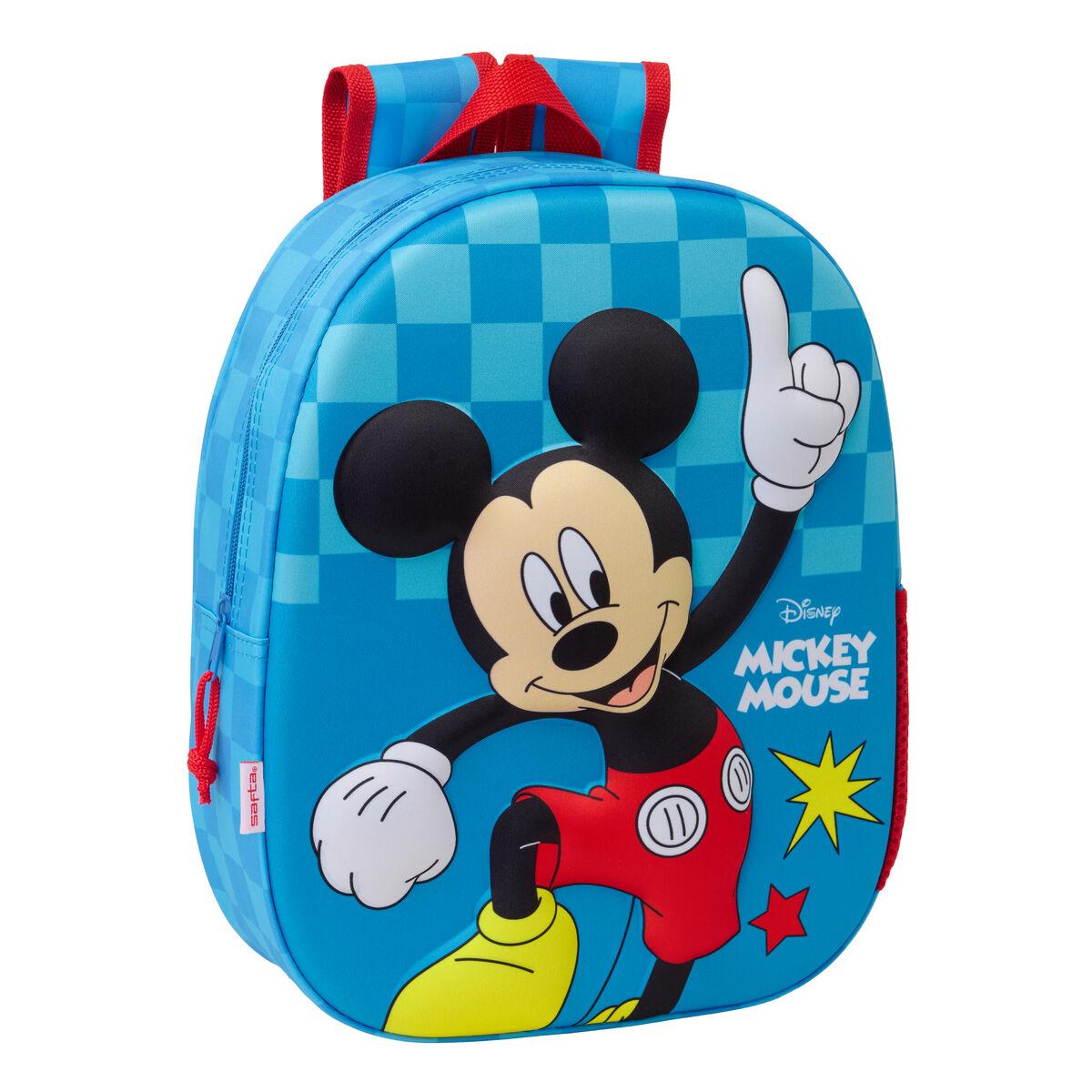 Mickey Mouse Clubhouse skoletaske - blå 3D, 27 × 33 × 10 cm