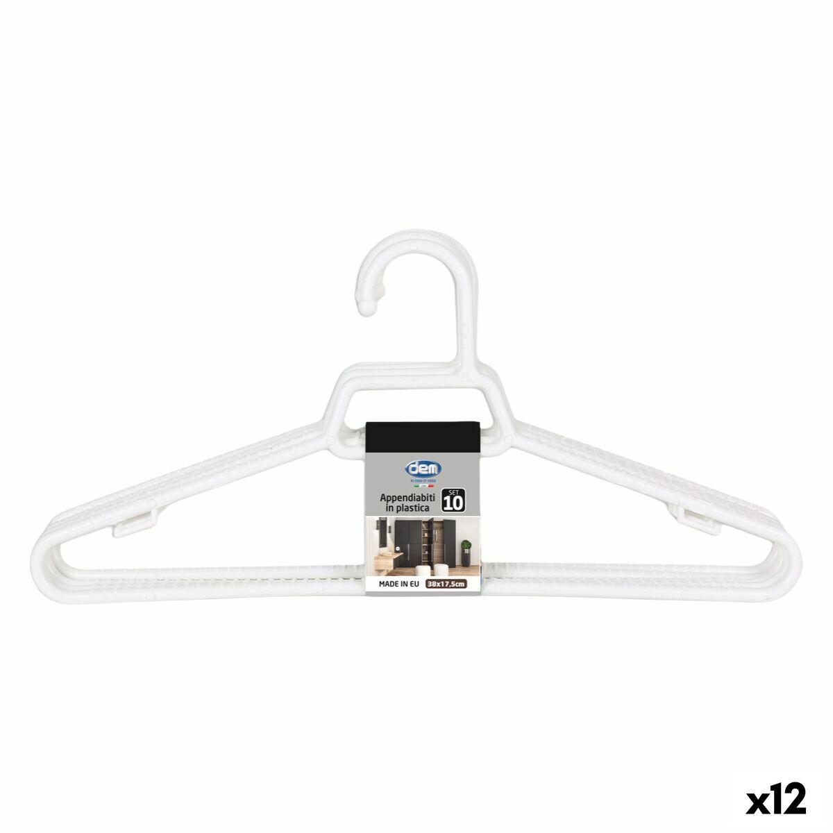 Dem Colores bøjlesæt i plastik - 38 × 17,5 × 0,5 cm, 10 stk. (12 enheder)