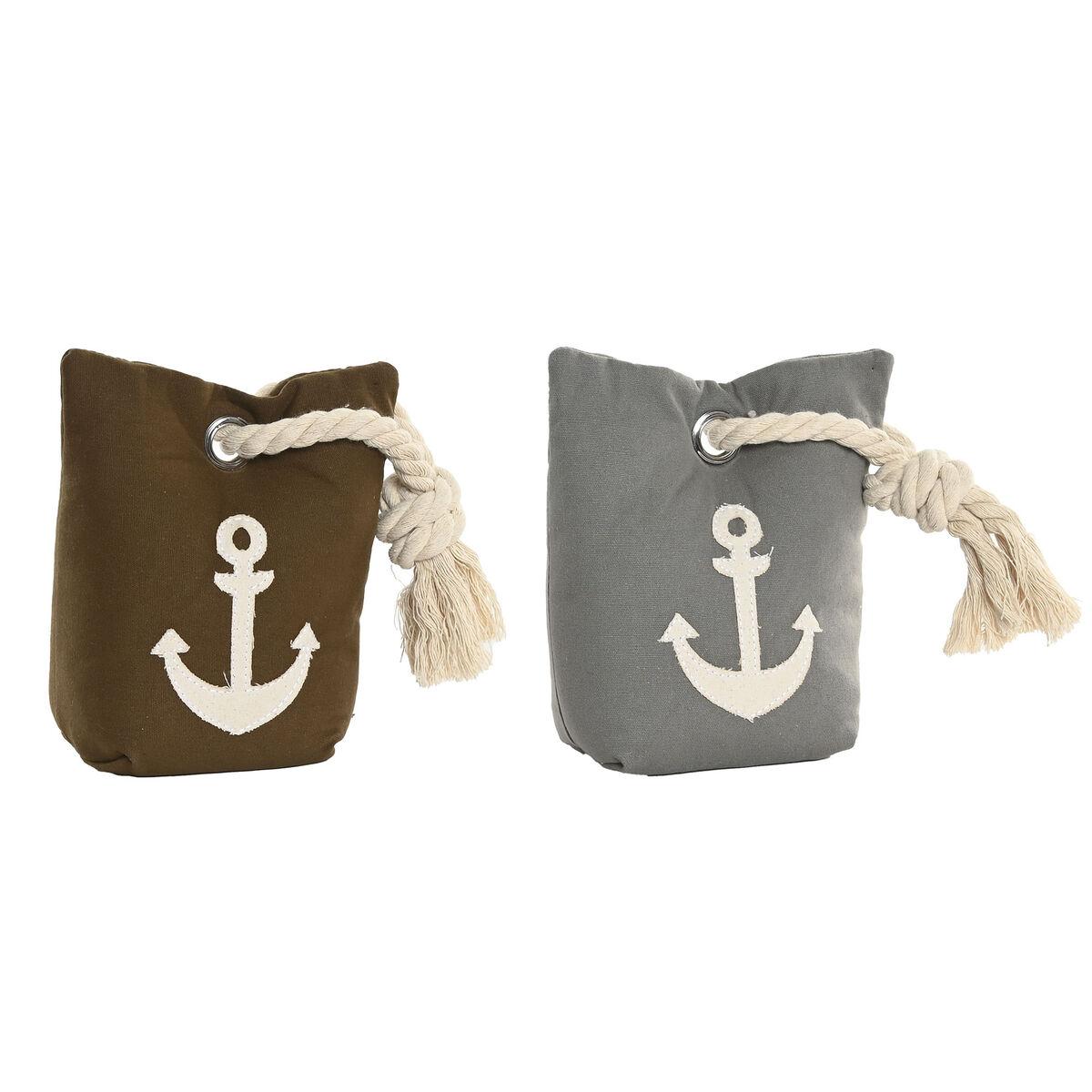 Dørstop - sandfyldt ankerdesign, 13 × 9 × 20 cm (2 stk.)