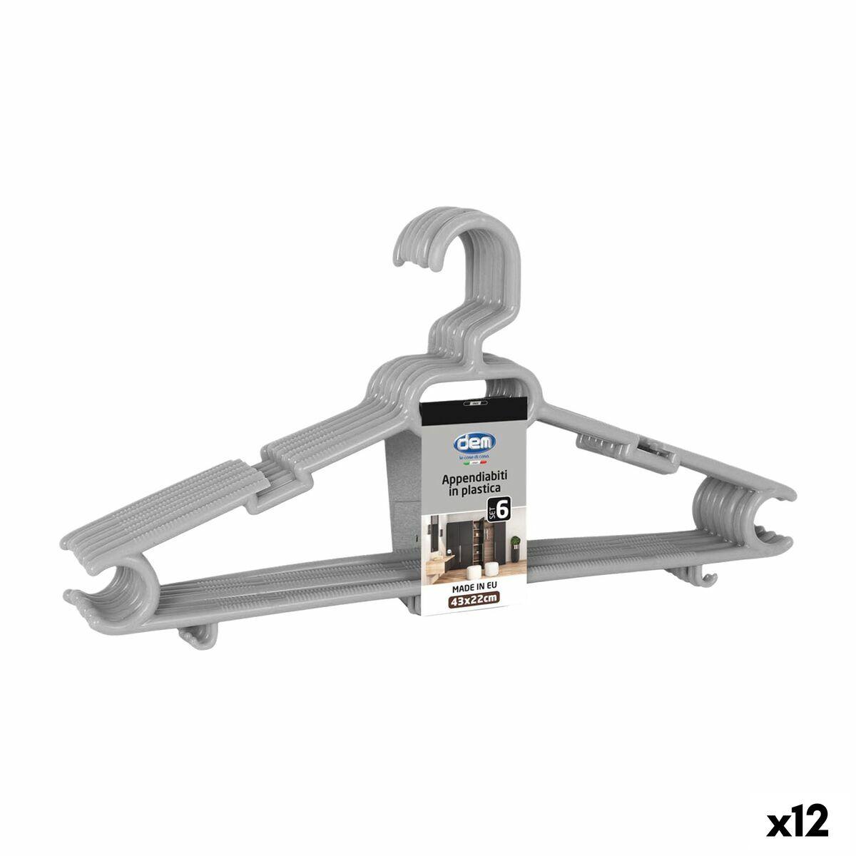 Dem bøjlesæt i plastik - 43 × 22 × 0,5 cm, 6 stk. (12 enheder)