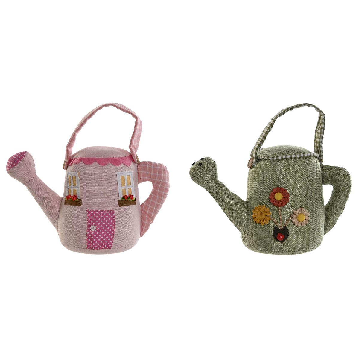 Dørstop - 2 stk. vandkande-design, polyester/bomuld, 26 × 13 × 25 cm (grøn/pink)