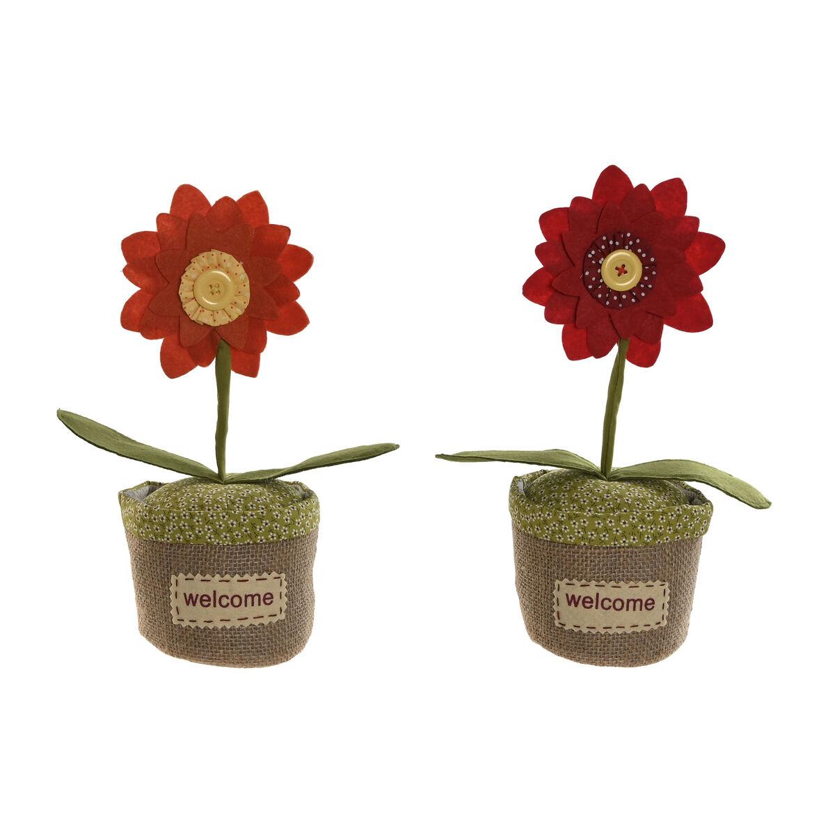 Dørstop i polyester og jute 14 × 14 × 33 cm - 2 stk.