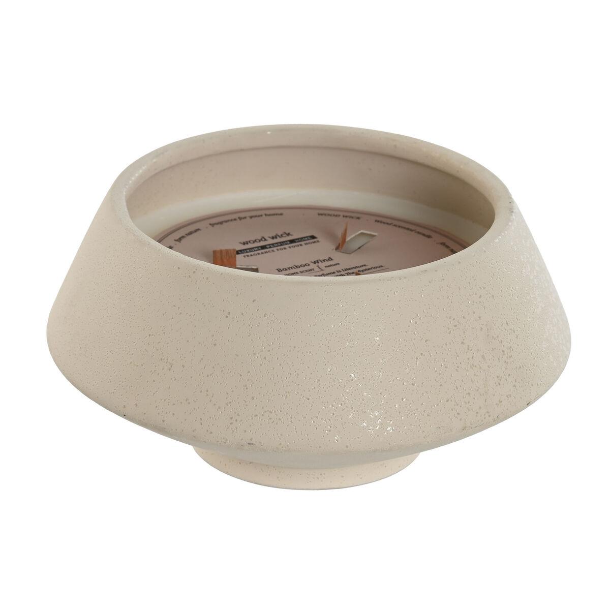 Duftlys Scandi - beige stentøj, 18 cm